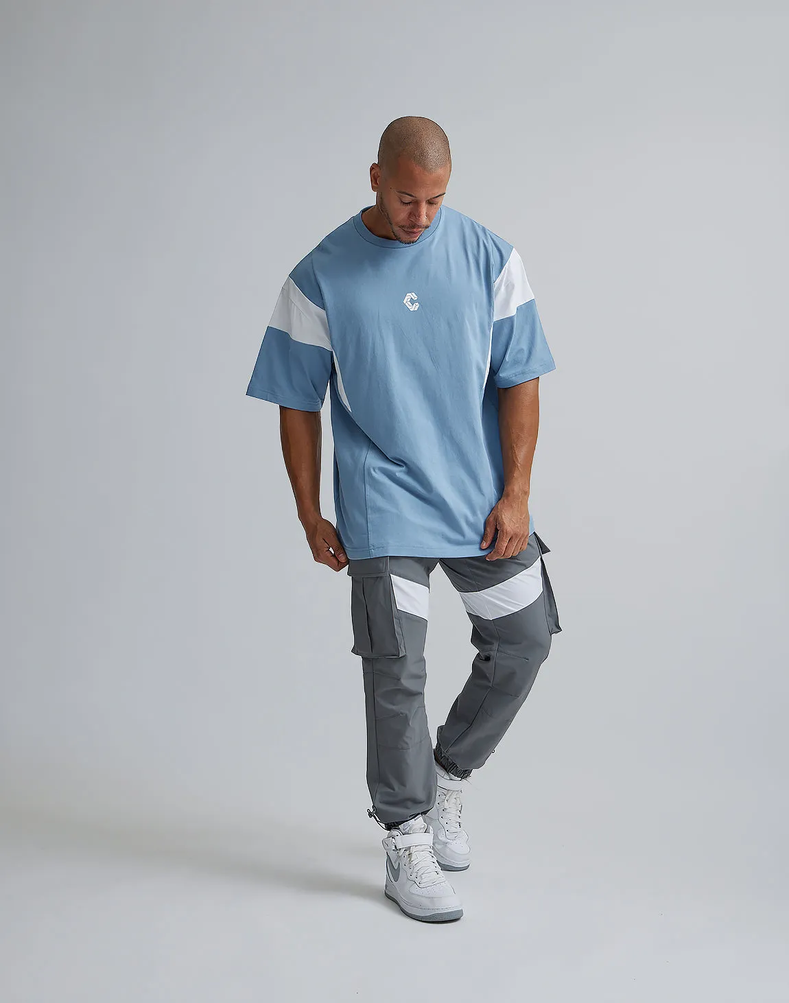 CRONOS BACK LOGO OVERSIZE T-SHIRTS【G.BLUE】