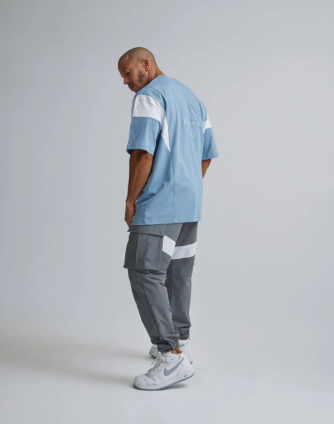 CRONOS BACK LOGO OVERSIZE T-SHIRTS【G.BLUE】