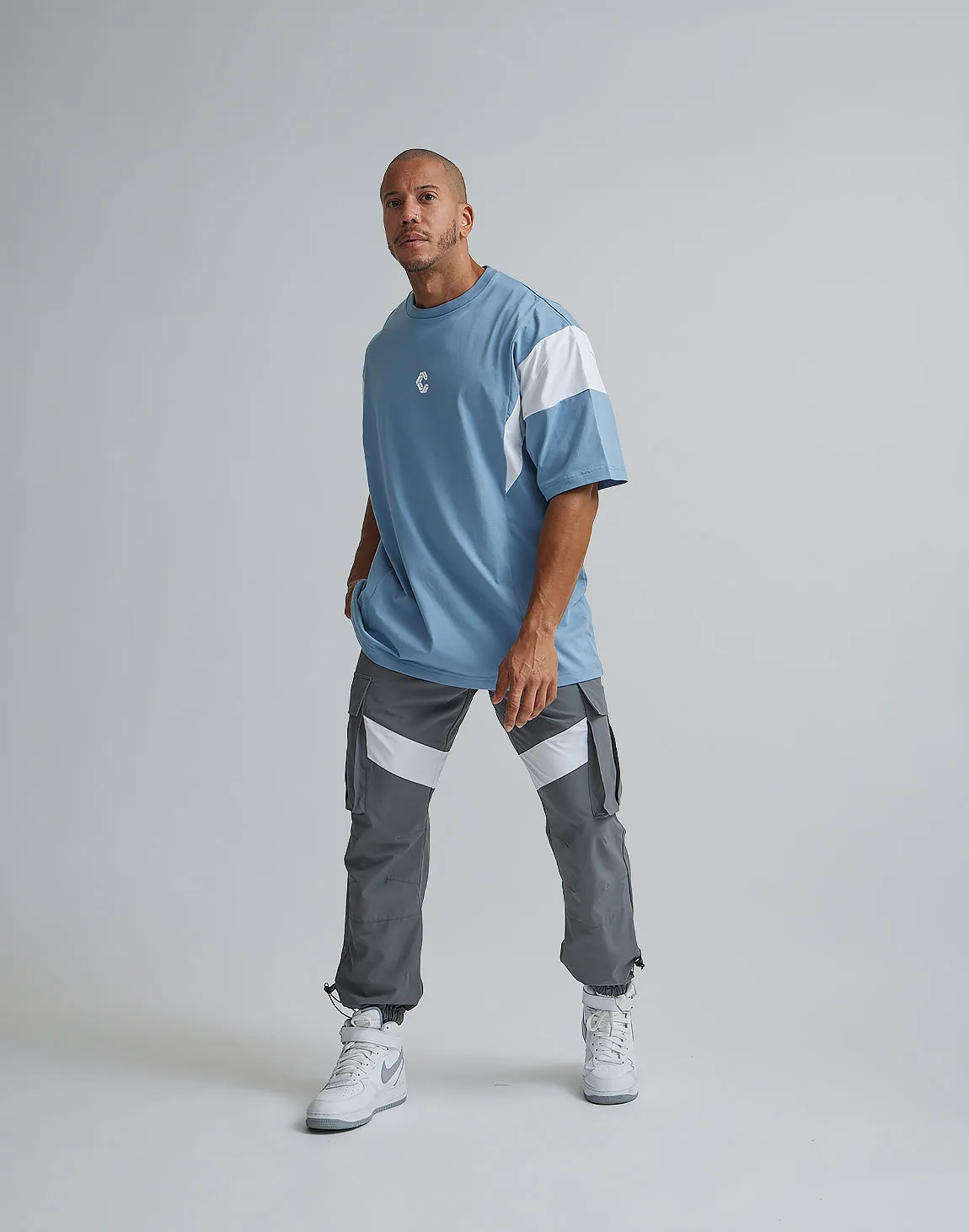 CRONOS BACK LOGO OVERSIZE T-SHIRTS【G.BLUE】
