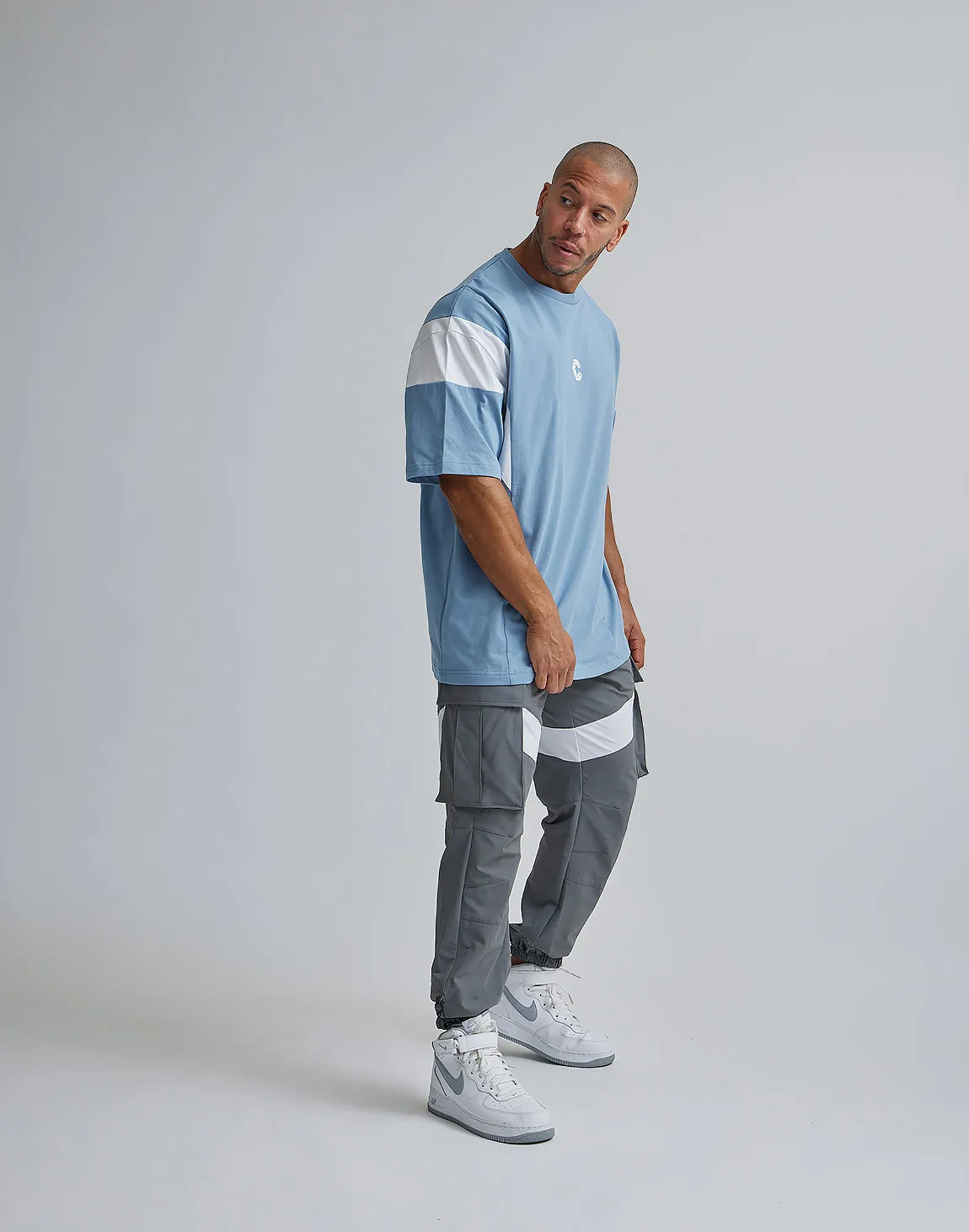 CRONOS BACK LOGO OVERSIZE T-SHIRTS【G.BLUE】
