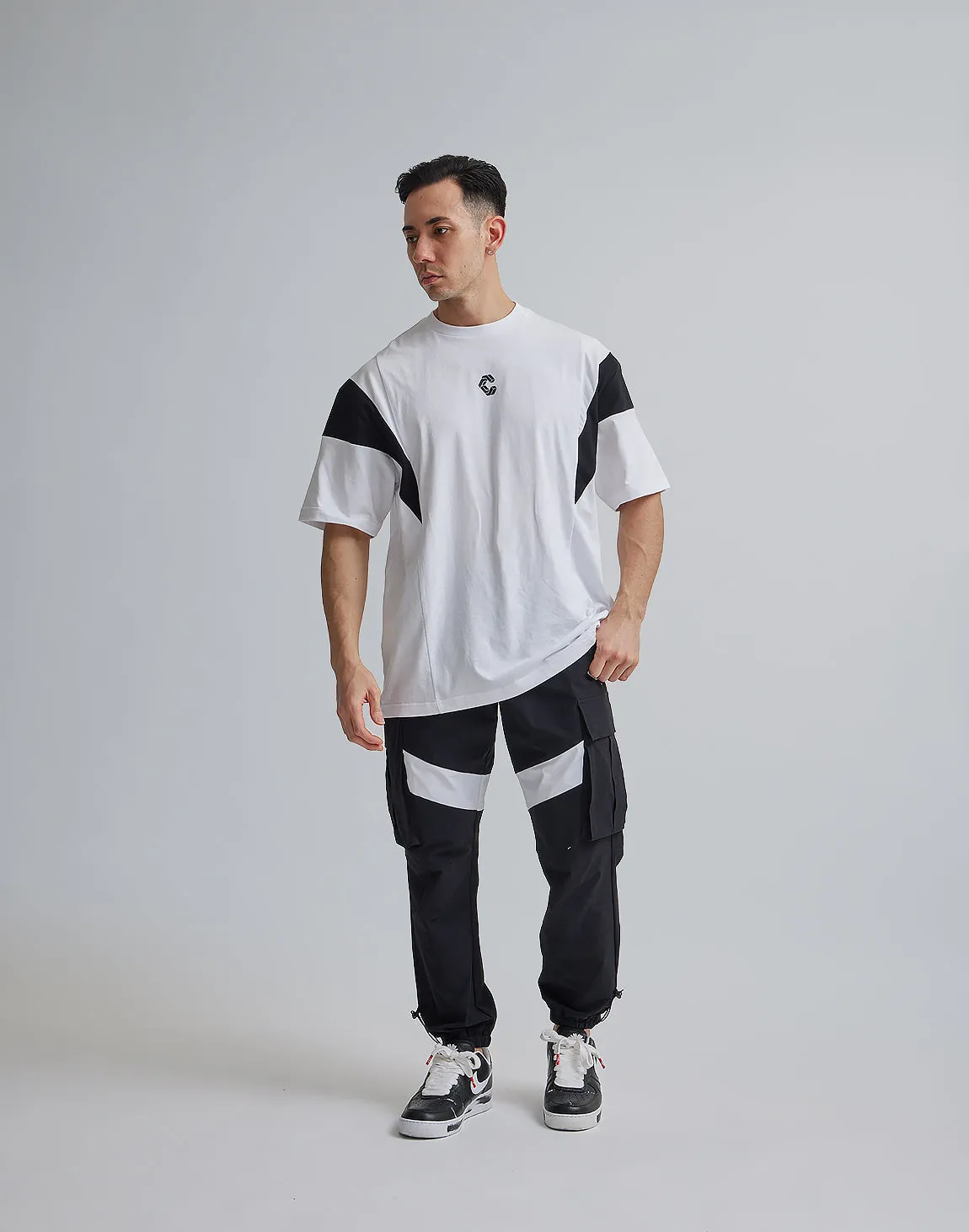 CRONOS BACK LOGO OVERSIZE T-SHIRTS【WHITE】