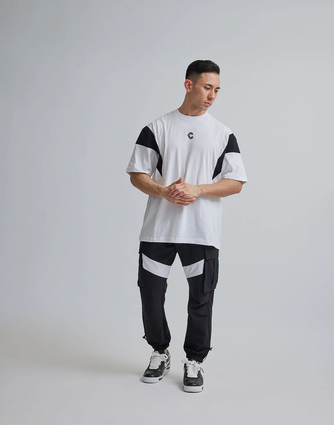 CRONOS BACK LOGO OVERSIZE T-SHIRTS【WHITE】