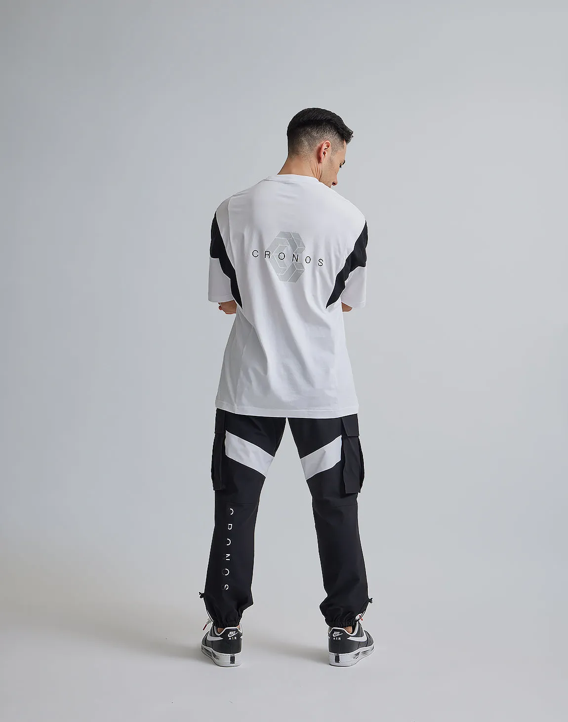 CRONOS BACK LOGO OVERSIZE T-SHIRTS【WHITE】