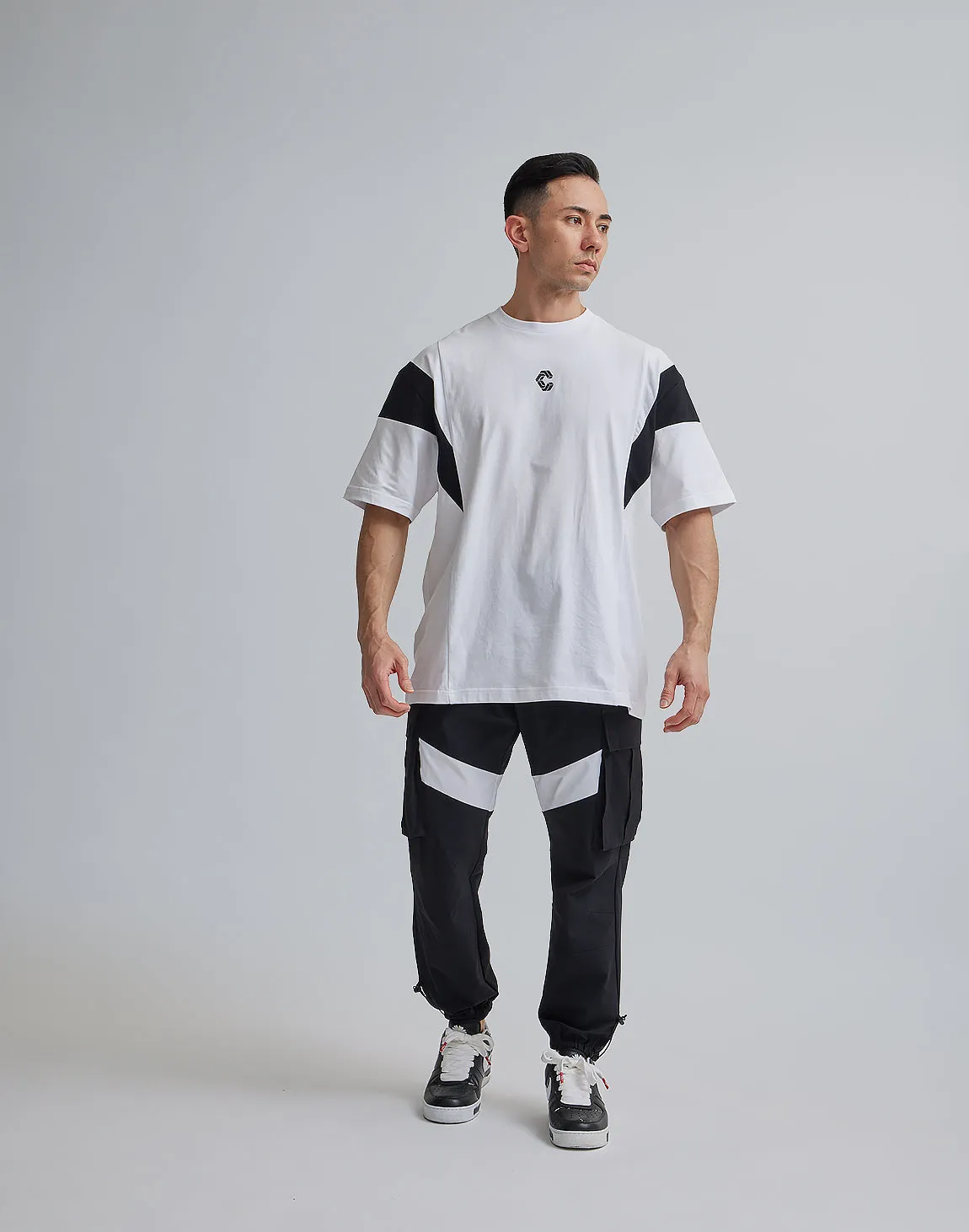 CRONOS BACK LOGO OVERSIZE T-SHIRTS【WHITE】