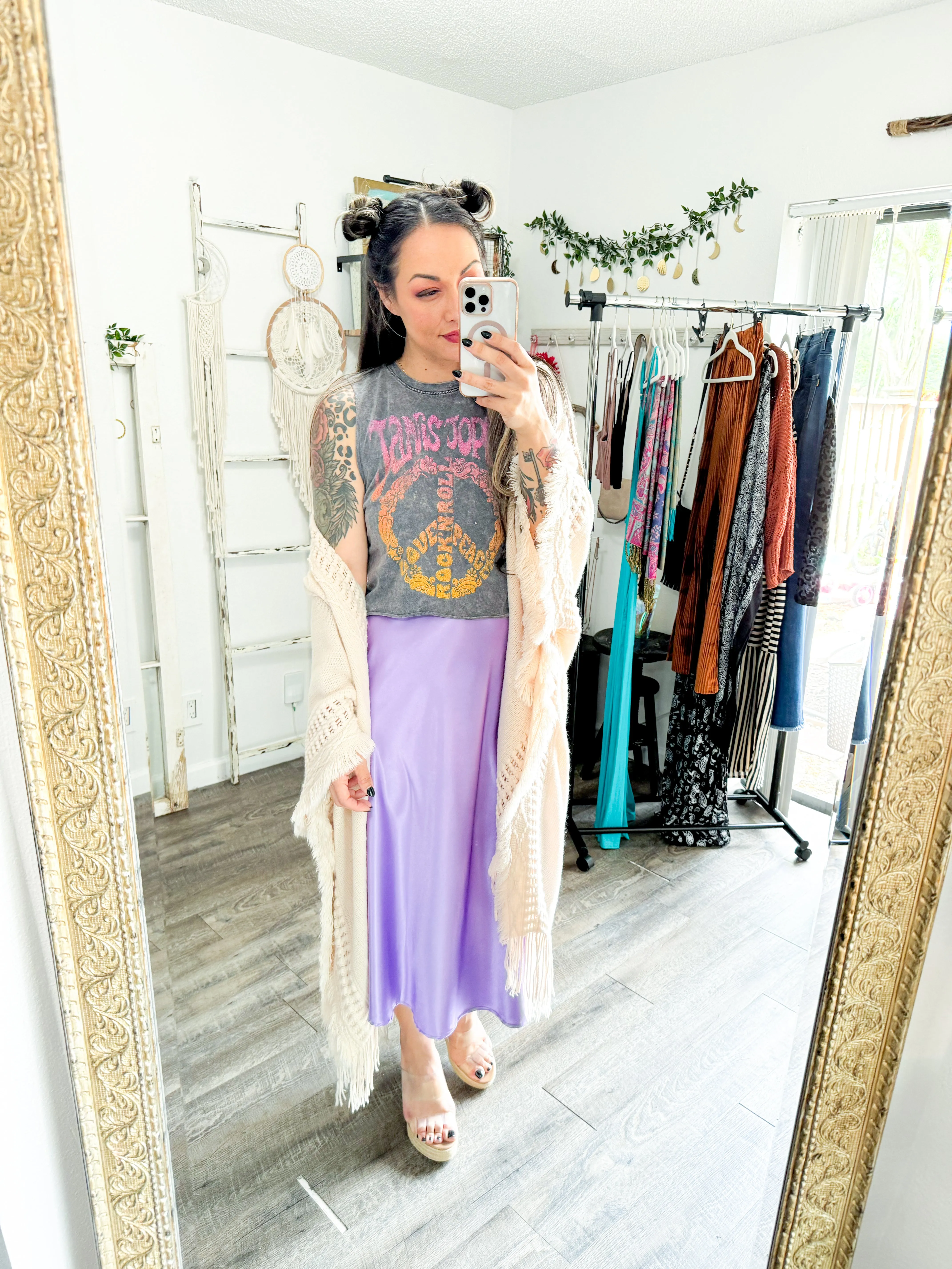 Cropped Sleeveless Janis Joplin top