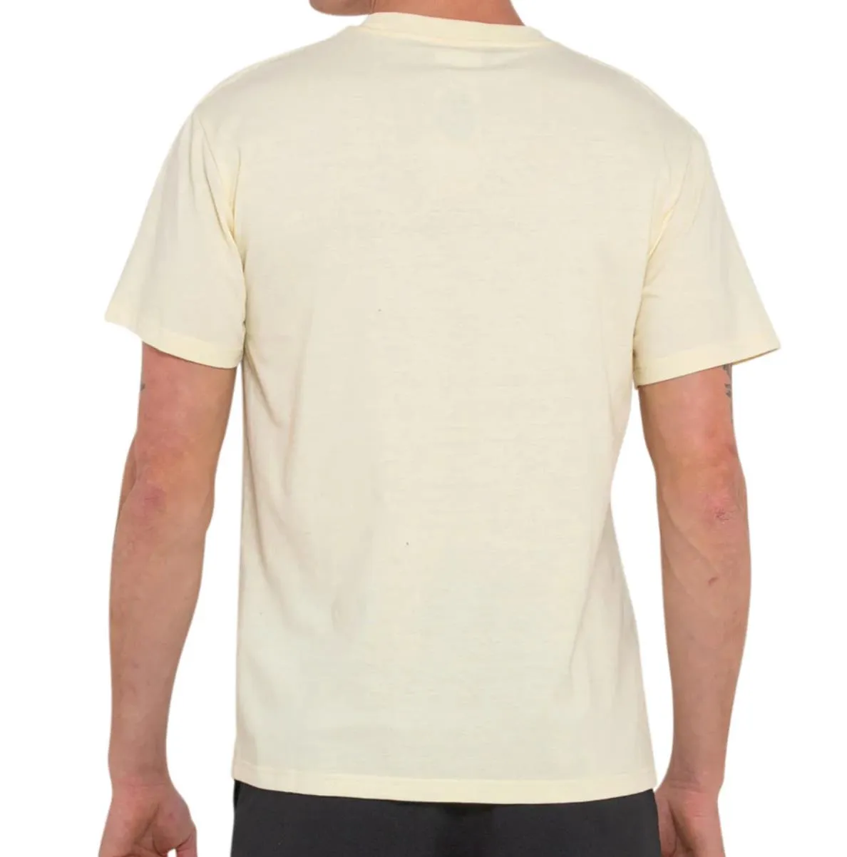 Deus ex Machina Mens Cream Short Sleeve Pocket T-Shirt Size 2XL (New)