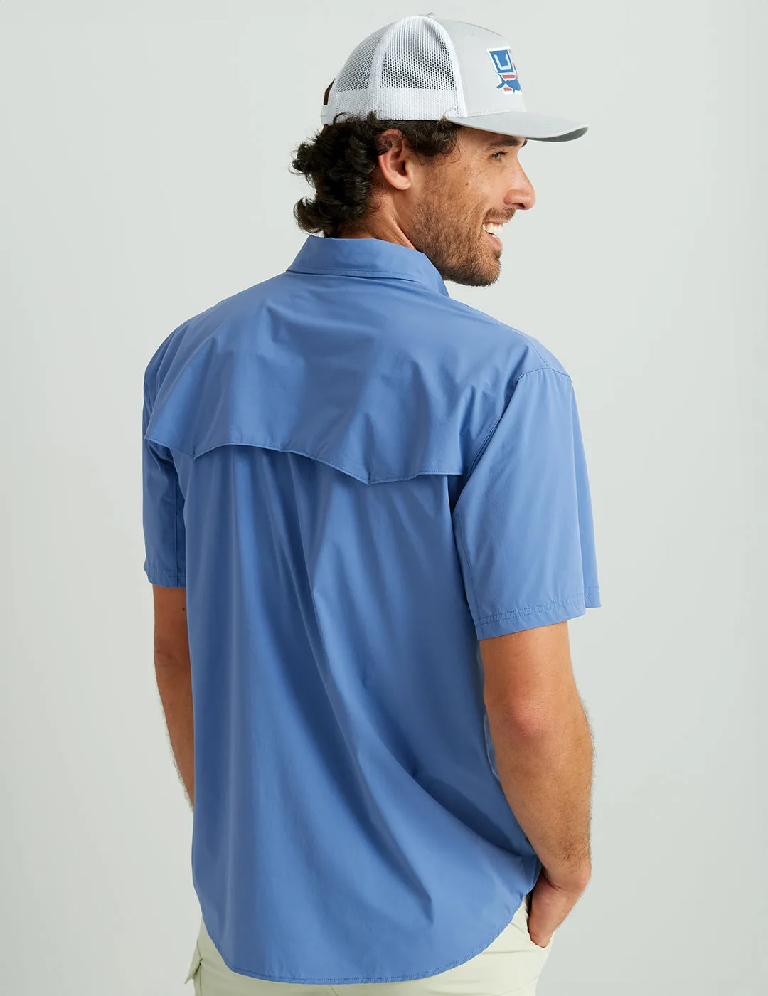 Diamond Back Short Sleeve Button-Down