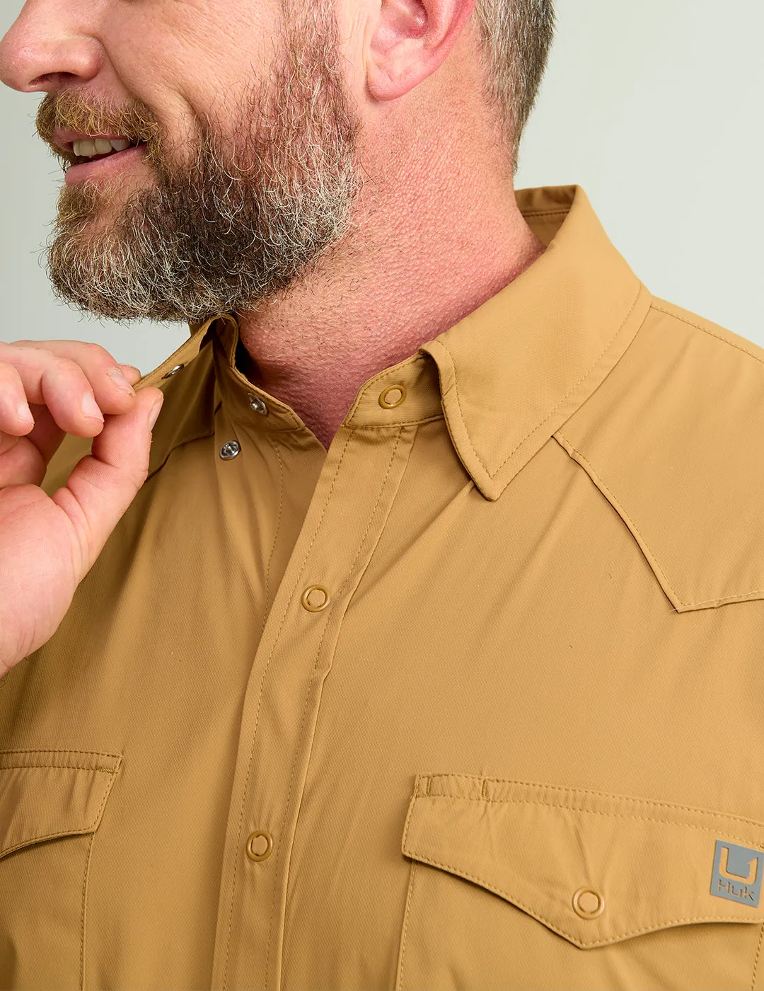 Diamond Back Short Sleeve Button-Down