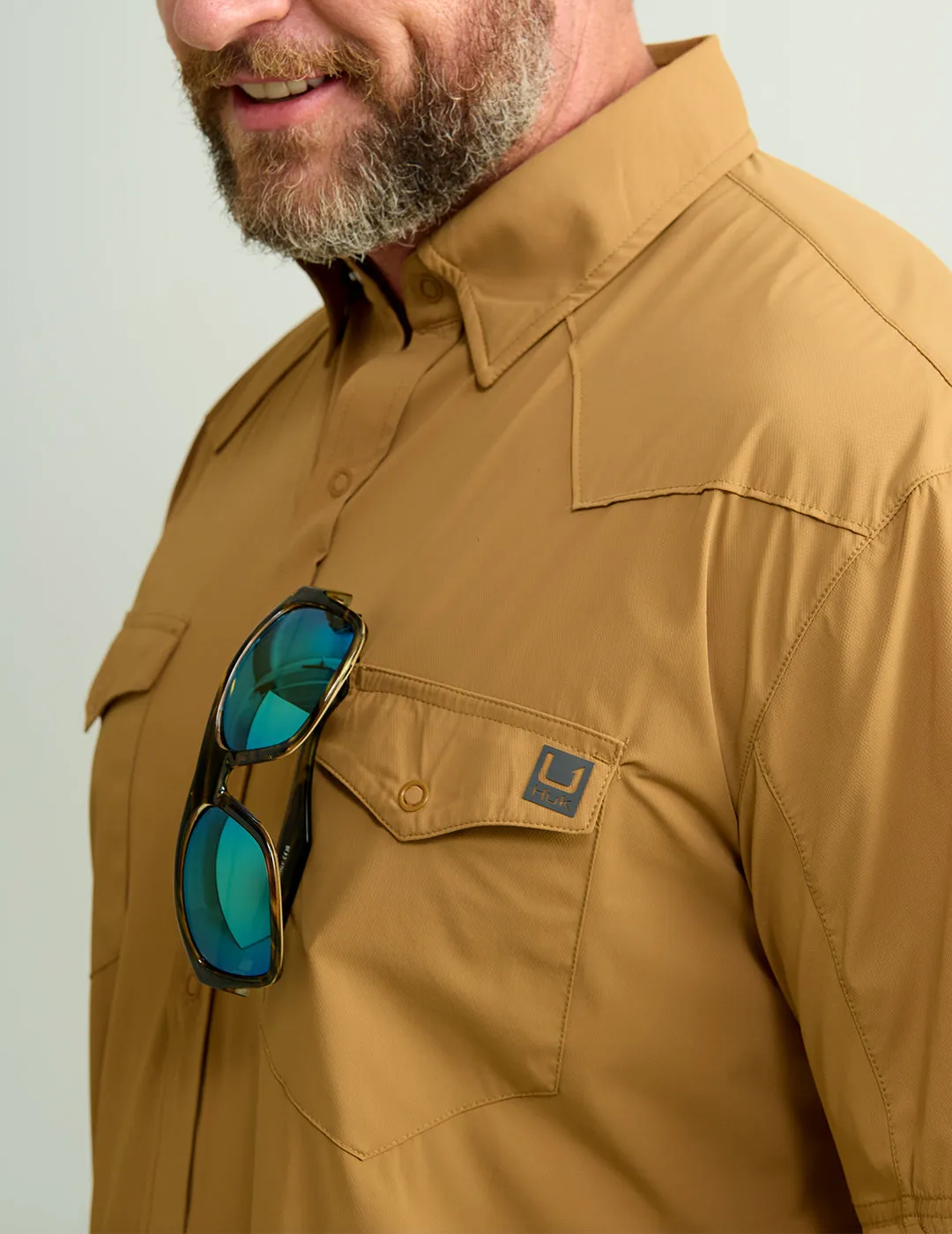 Diamond Back Short Sleeve Button-Down