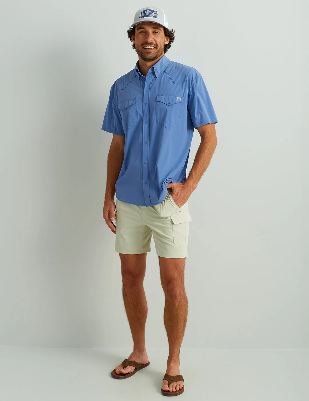 Diamond Back Short Sleeve Button-Down