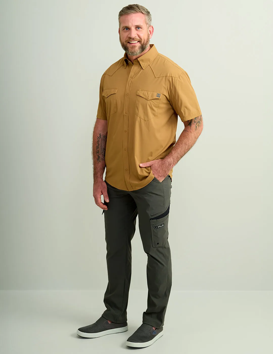 Diamond Back Short Sleeve Button-Down