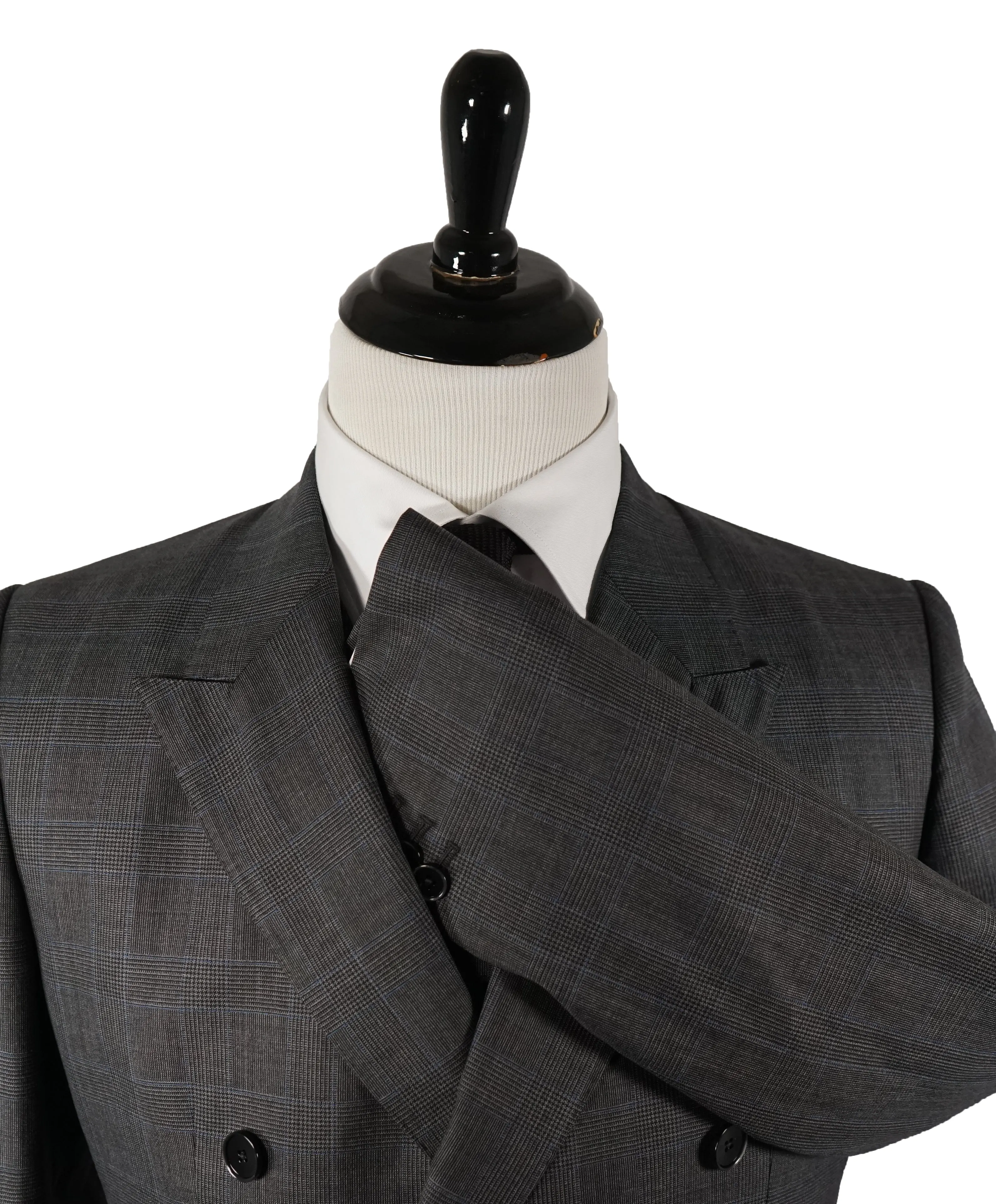 DOLCE & GABBANA - “SICILIA” Prince of Wales Blue Check Double-Breasted Suit - 40R