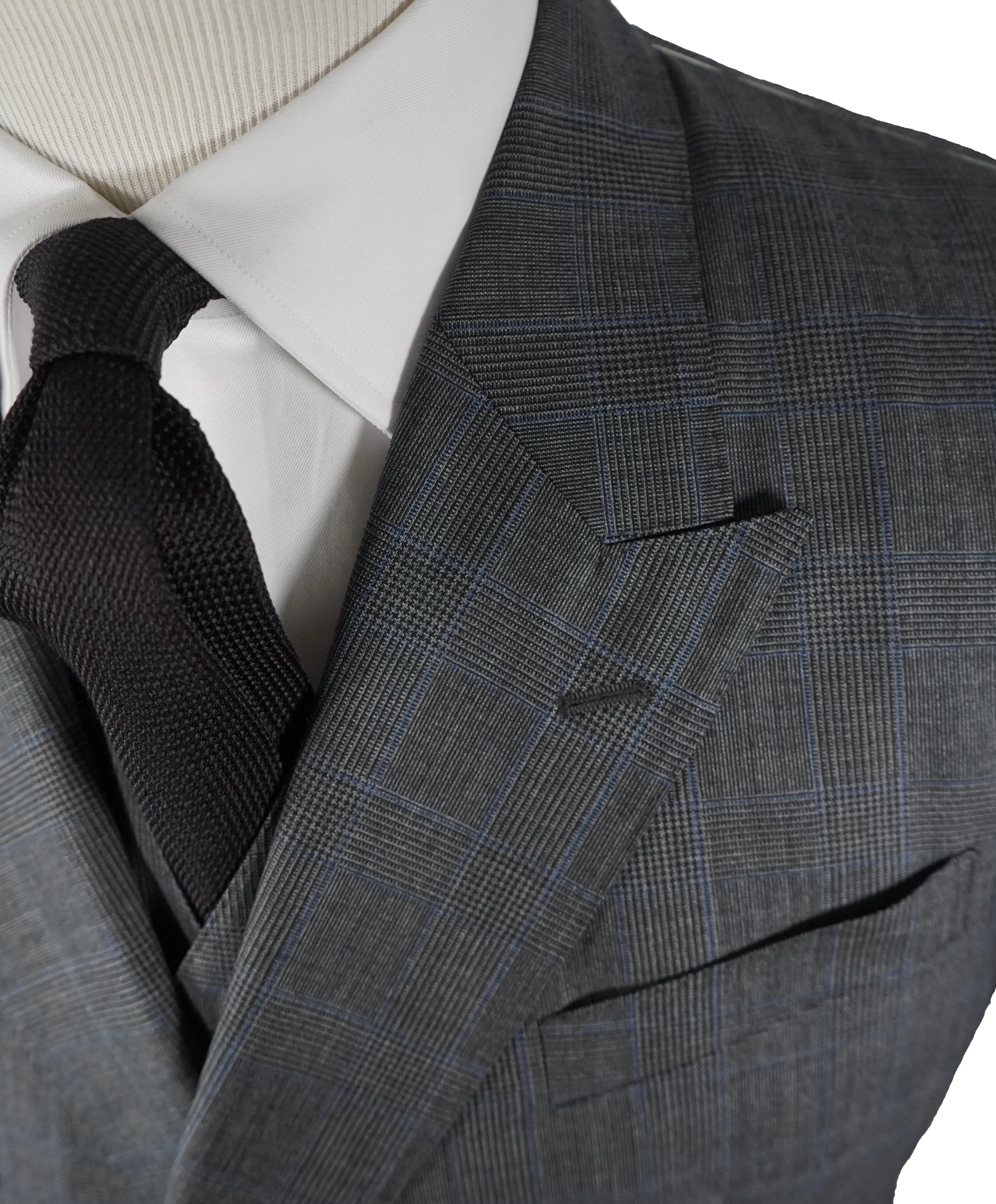 DOLCE & GABBANA - “SICILIA” Prince of Wales Blue Check Double-Breasted Suit - 40R