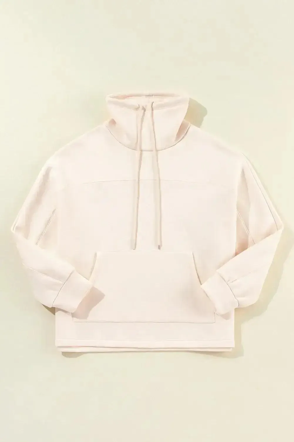 Drawstring Turtleneck Long Sleeve Sweatshirt – Cozy