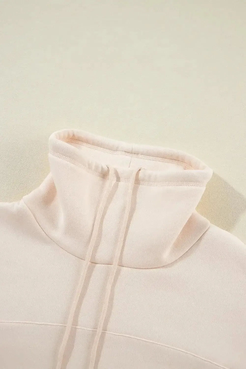 Drawstring Turtleneck Long Sleeve Sweatshirt – Cozy