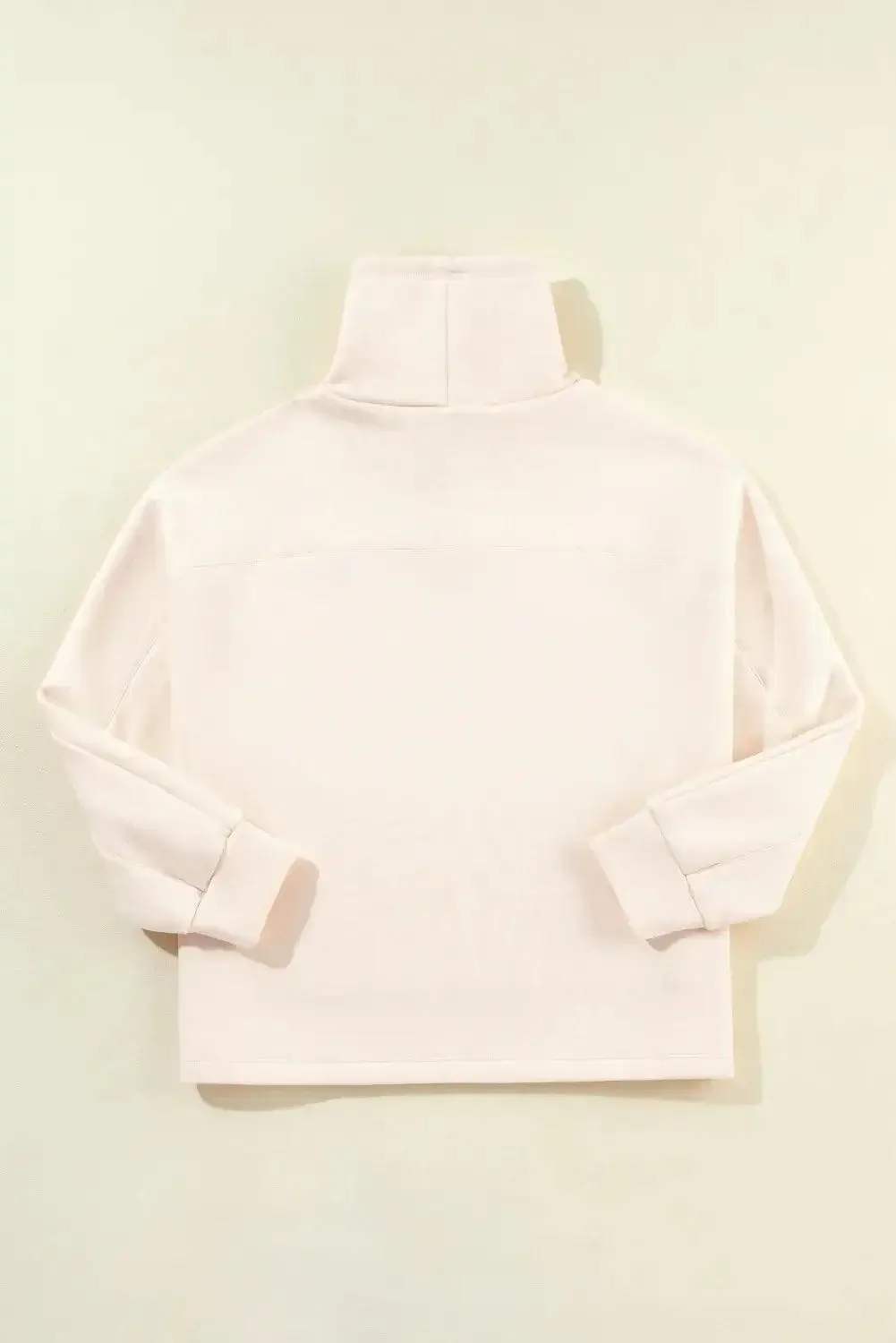 Drawstring Turtleneck Long Sleeve Sweatshirt – Cozy