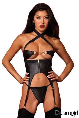 Dreamgirl Zipper Garter Slip