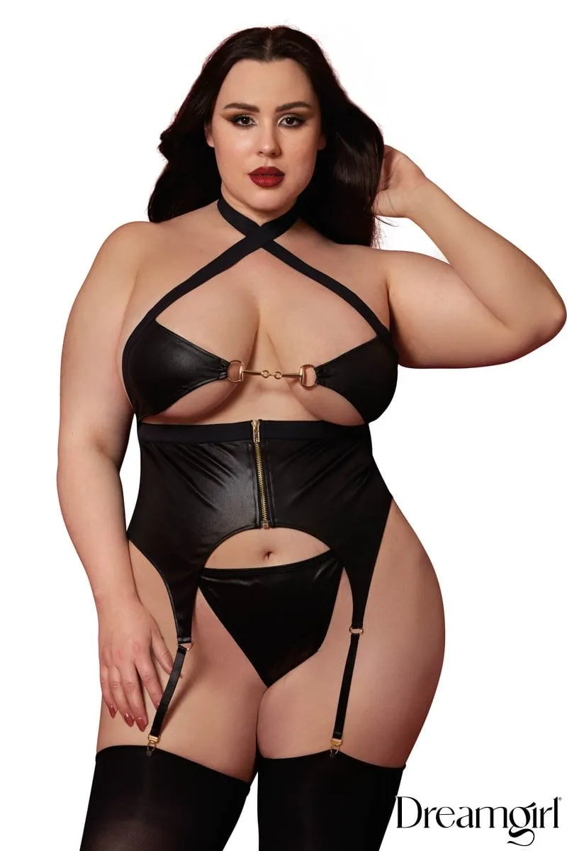 Dreamgirl Zipper Garter Slip