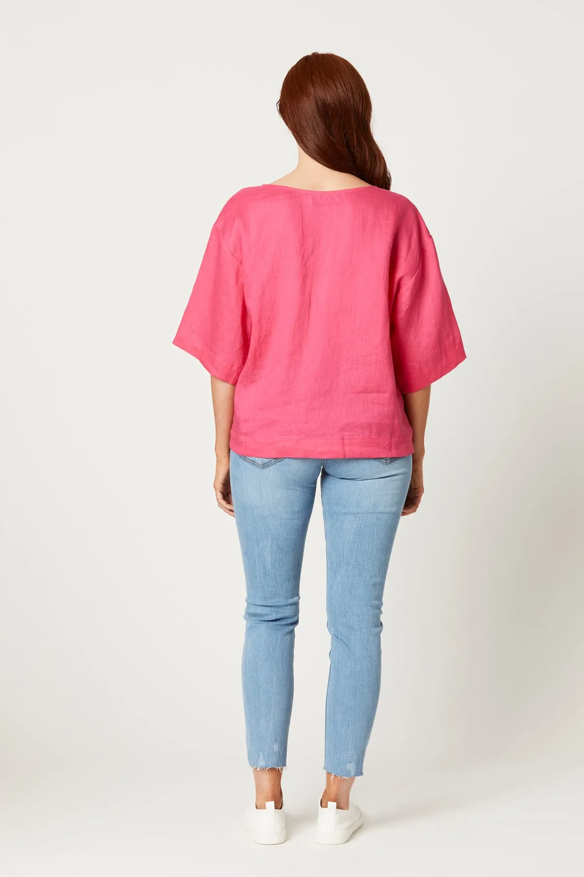 Eb&Ive Nala Block Top in Flamingo