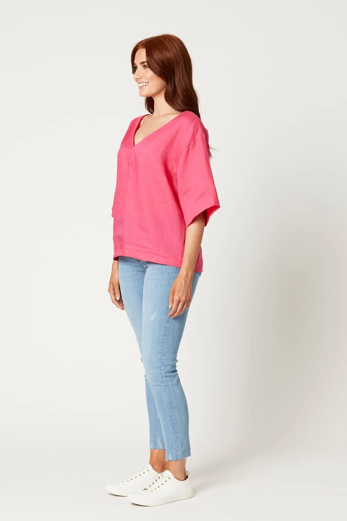 Eb&Ive Nala Block Top in Flamingo