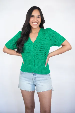 EVERGREEN CHARM KNIT TOP