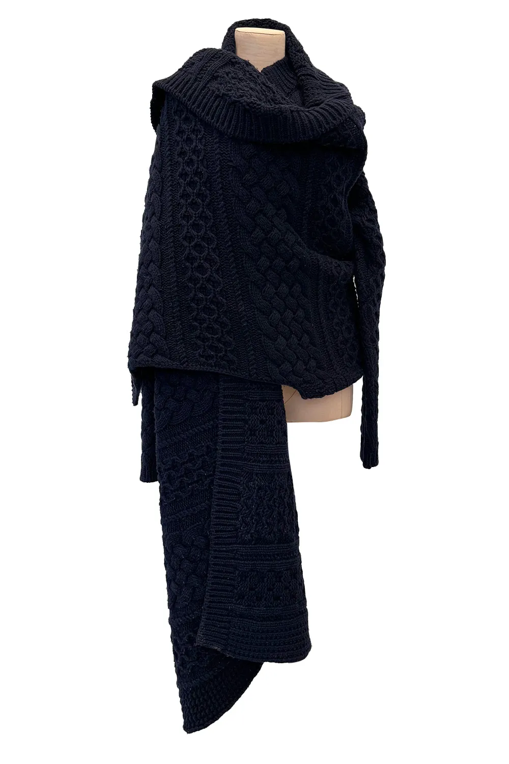 Fall 2006 Alexander McQueen 'The Widows of Culloden' Convertible Cashmere Wool Sweater Cardigan Jacket