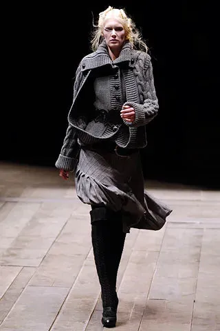 Fall 2006 Alexander McQueen 'The Widows of Culloden' Convertible Cashmere Wool Sweater Cardigan Jacket