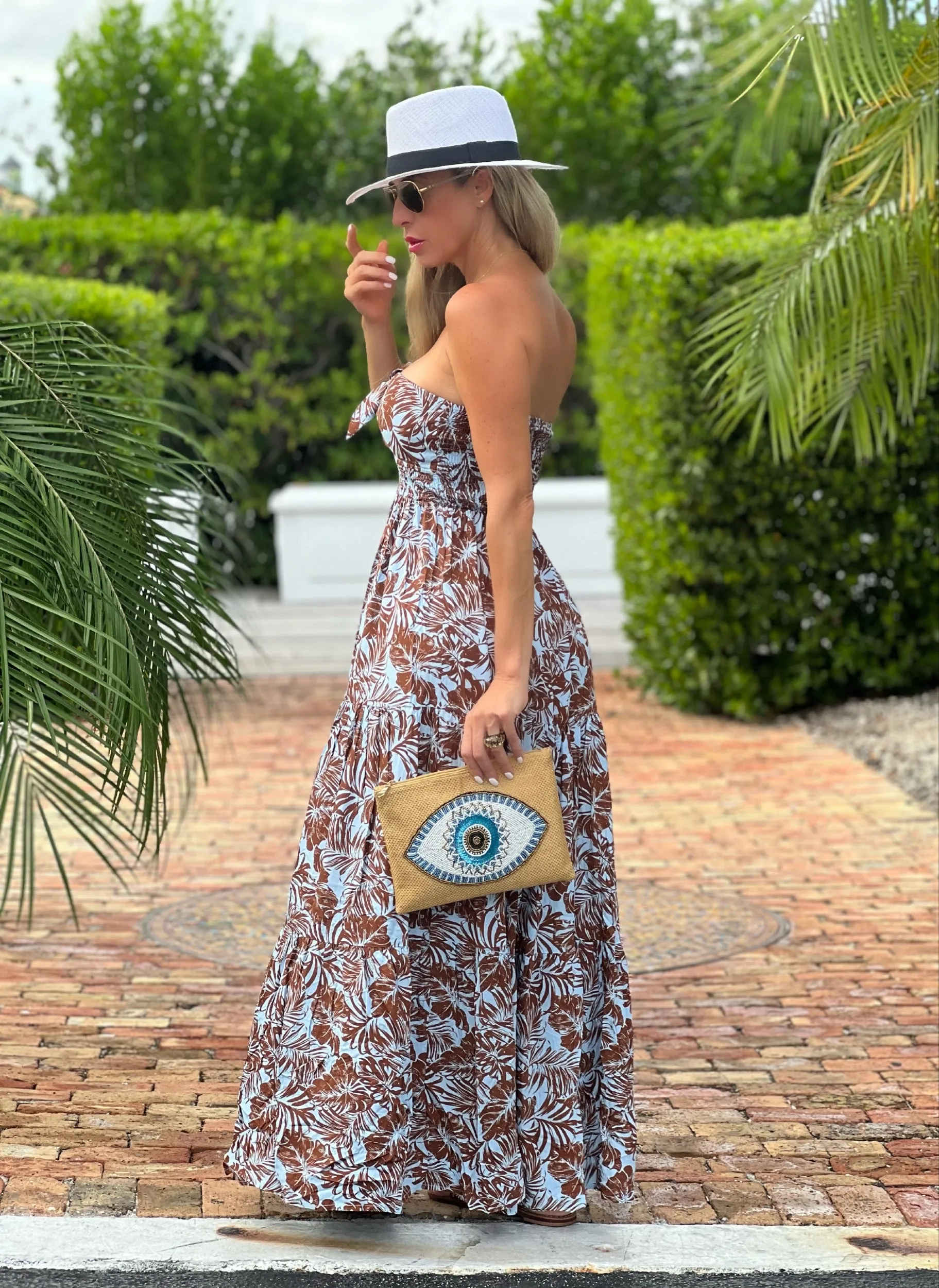 Fall Leaves Halter Dress