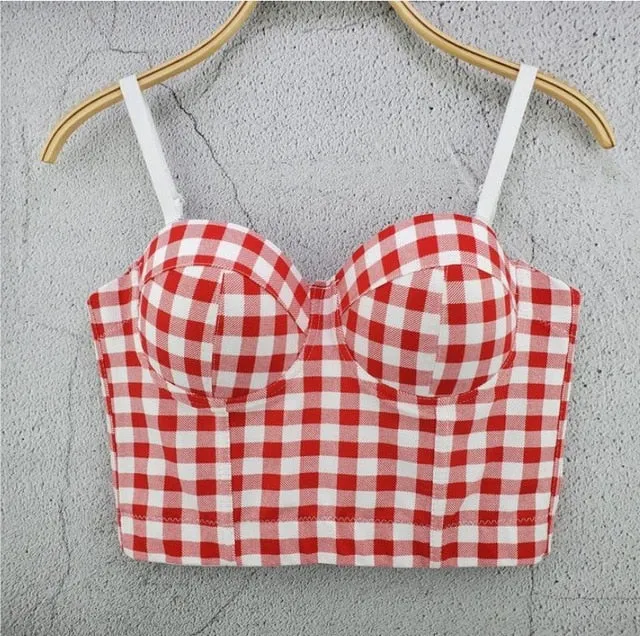 Fashion Mesh Push Up Bralet Women's Corset Bustier Bra Night Club Party long sexy Cropped Top Vest Plus Size AW514