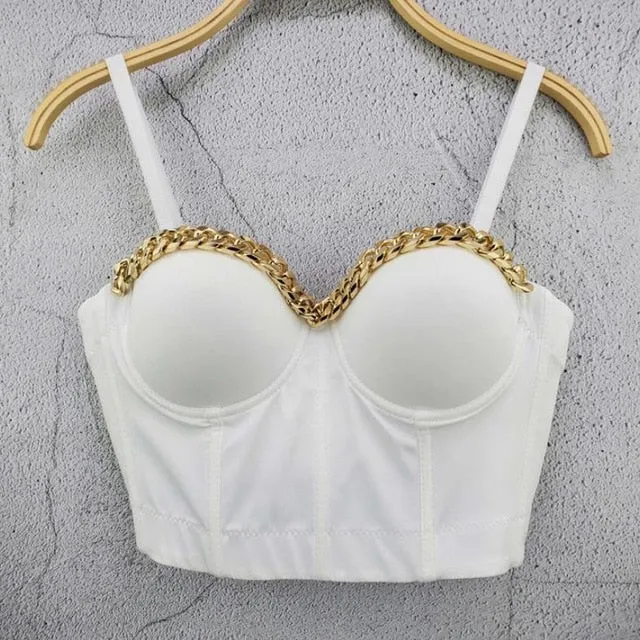 Fashion Mesh Push Up Bralet Women's Corset Bustier Bra Night Club Party long sexy Cropped Top Vest Plus Size AW514