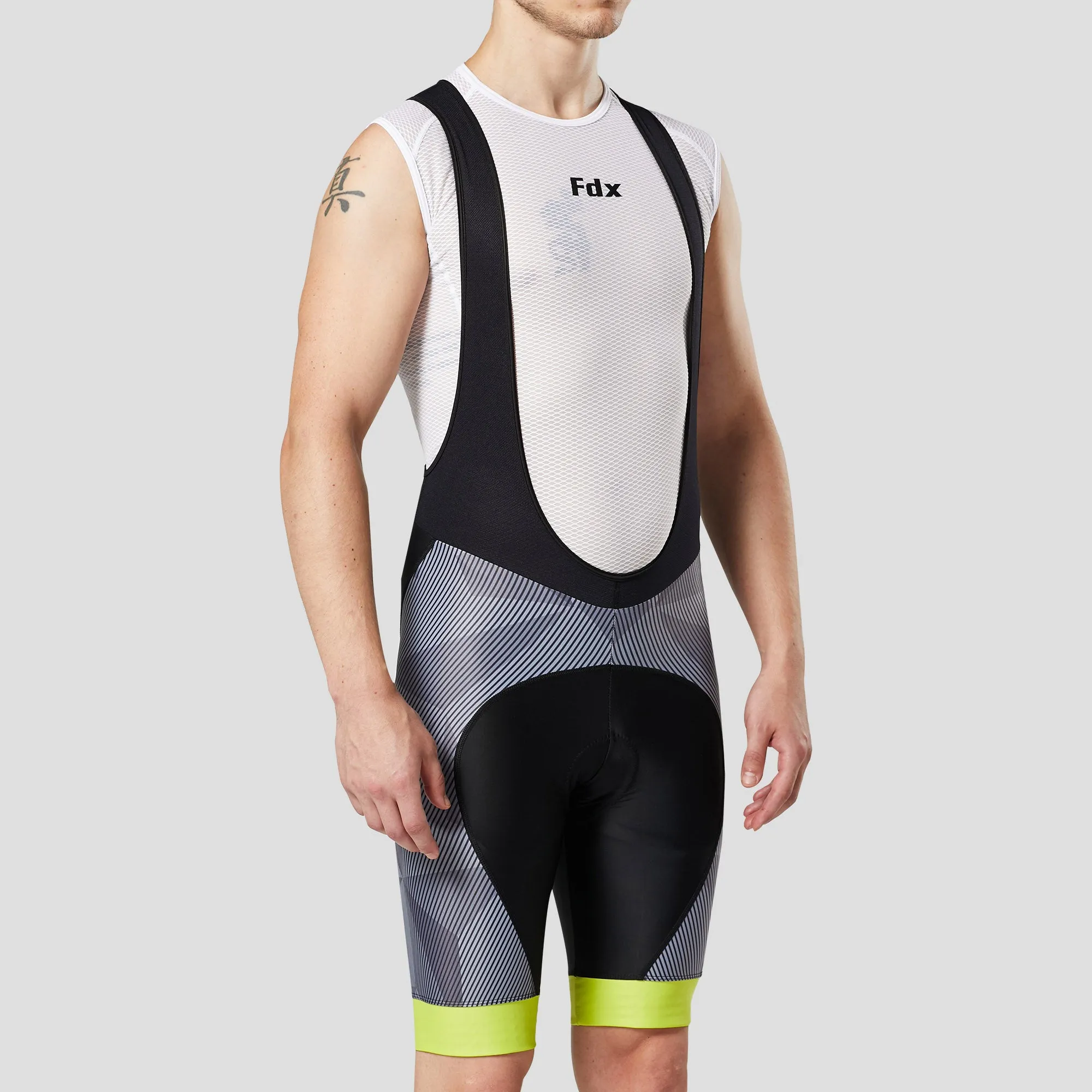 Fdx Splinter Yellow Men's & Boy's Summer Cycling Bib Shorts