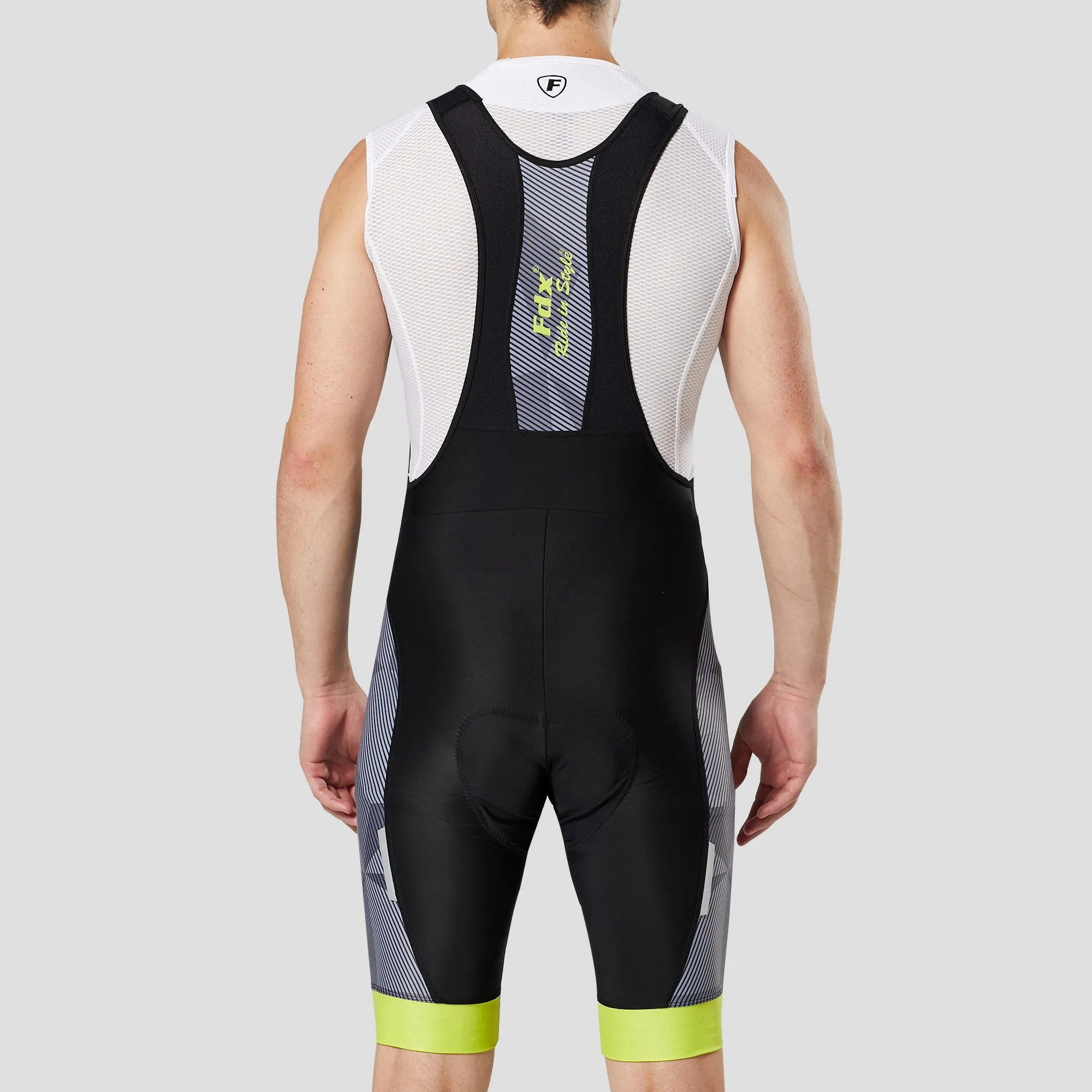 Fdx Splinter Yellow Men's & Boy's Summer Cycling Bib Shorts