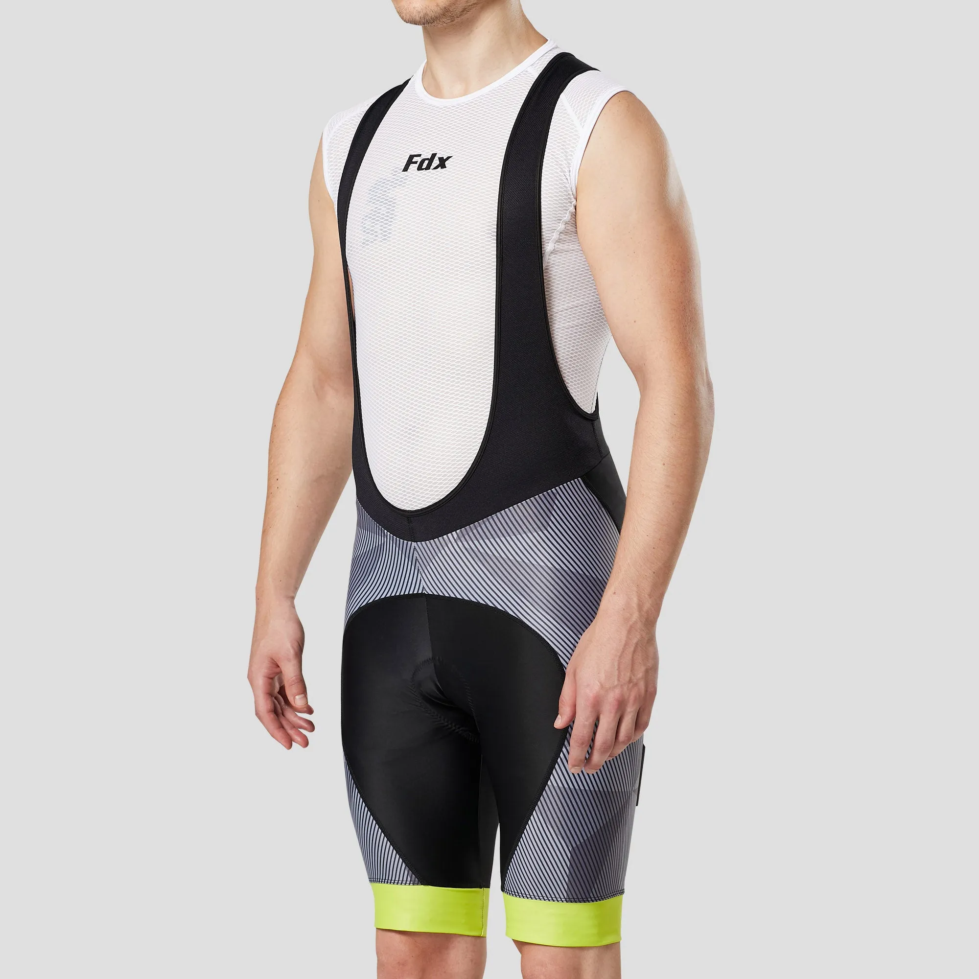 Fdx Splinter Yellow Men's & Boy's Summer Cycling Bib Shorts