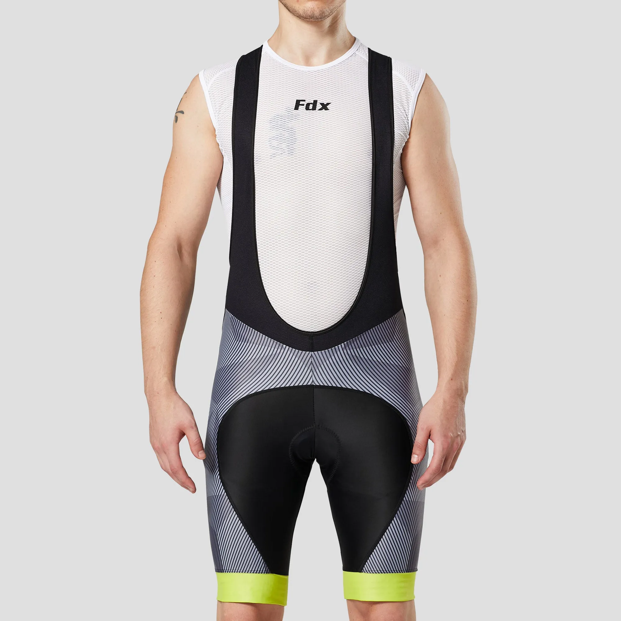 Fdx Splinter Yellow Men's & Boy's Summer Cycling Bib Shorts