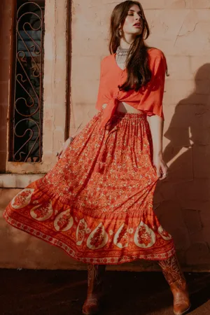 Festival of Roses Skirt - Moroccan Spice