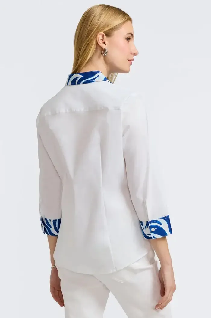 Foxcroft Luna Tonal Zebra Blouse