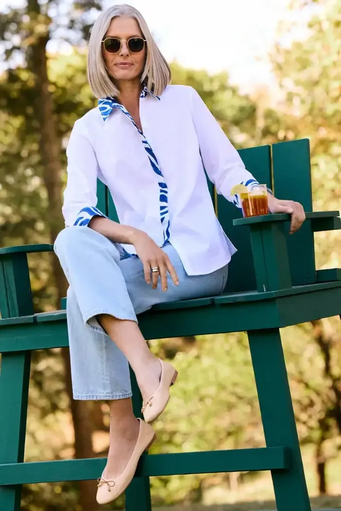 Foxcroft Luna Tonal Zebra Blouse