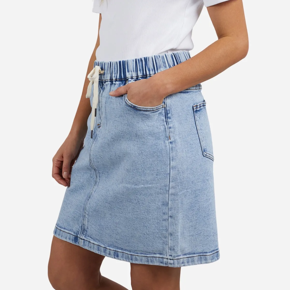 Foxwood Rio Denim Skirt (Light Blue)
