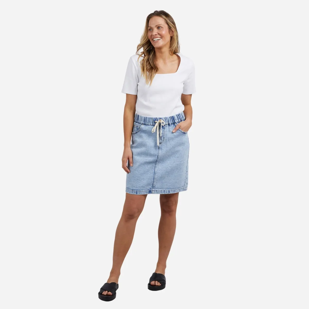 Foxwood Rio Denim Skirt (Light Blue)