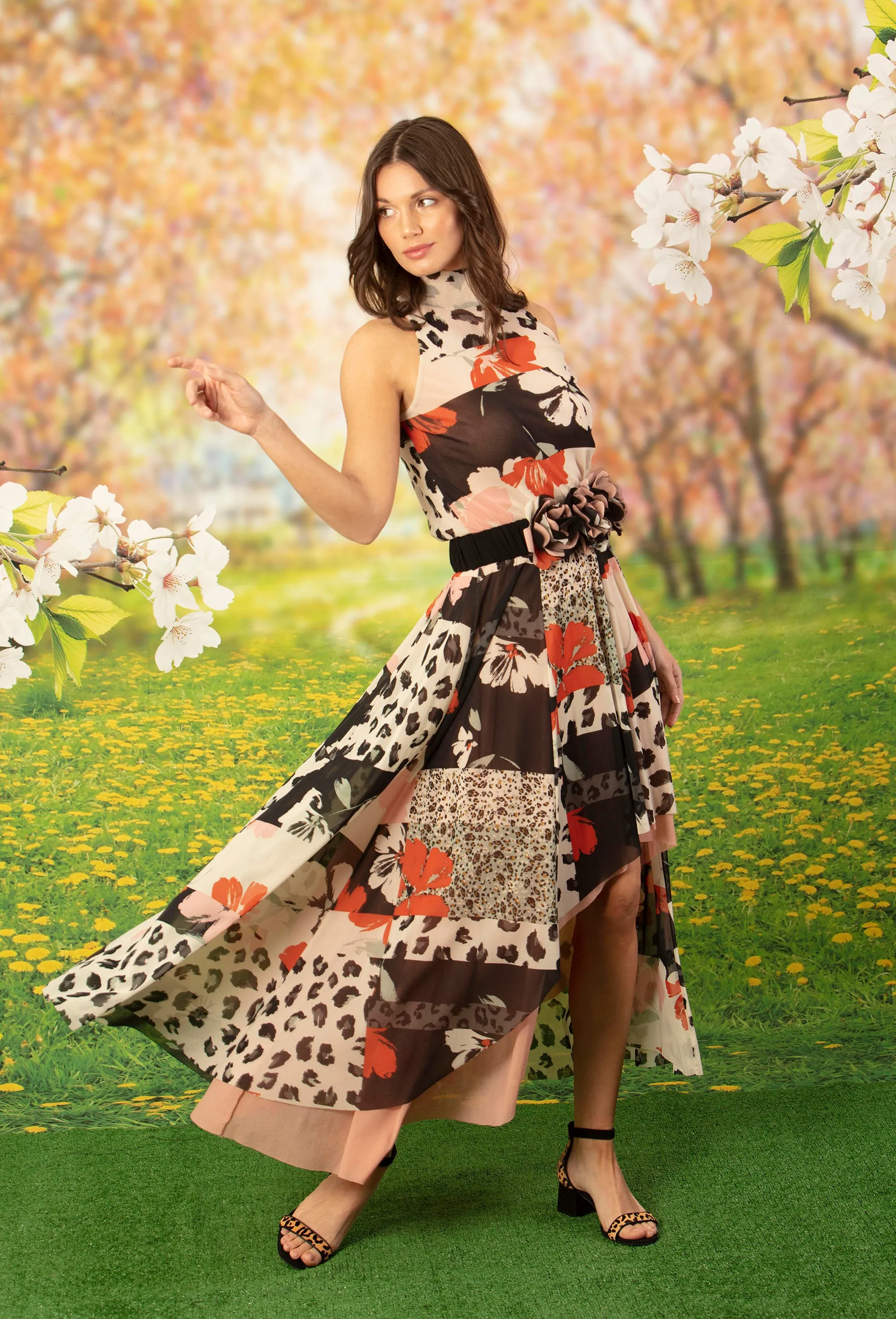 French Country Halter Dress