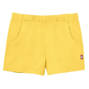 Girls Soft Cotton UPF 50  Jersey Pocket Shorts | Yellow