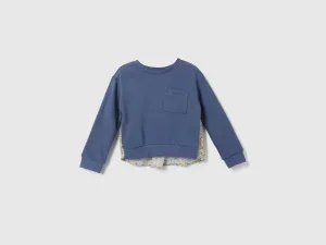 Girls Solid Round Neck Sweatshirt