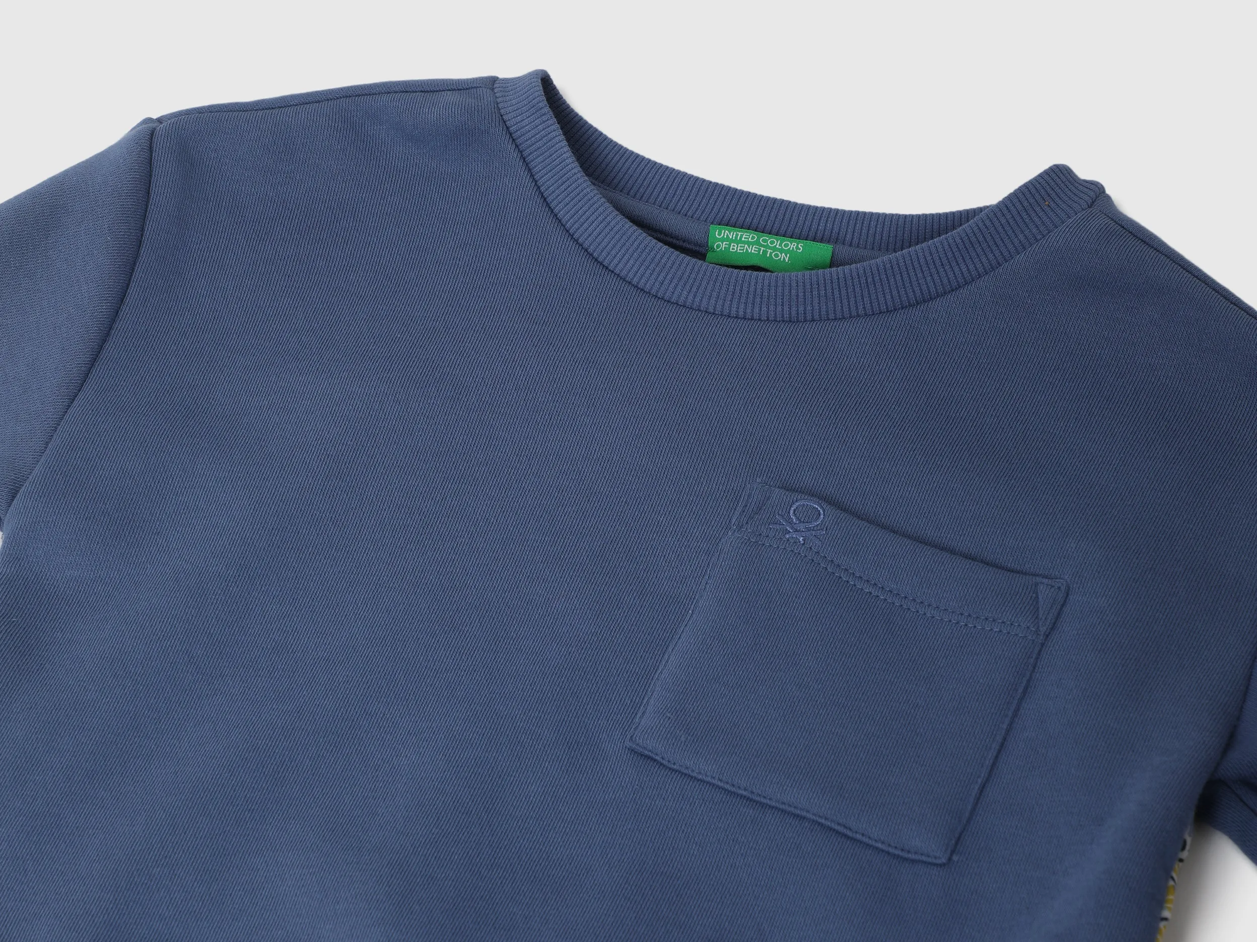 Girls Solid Round Neck Sweatshirt
