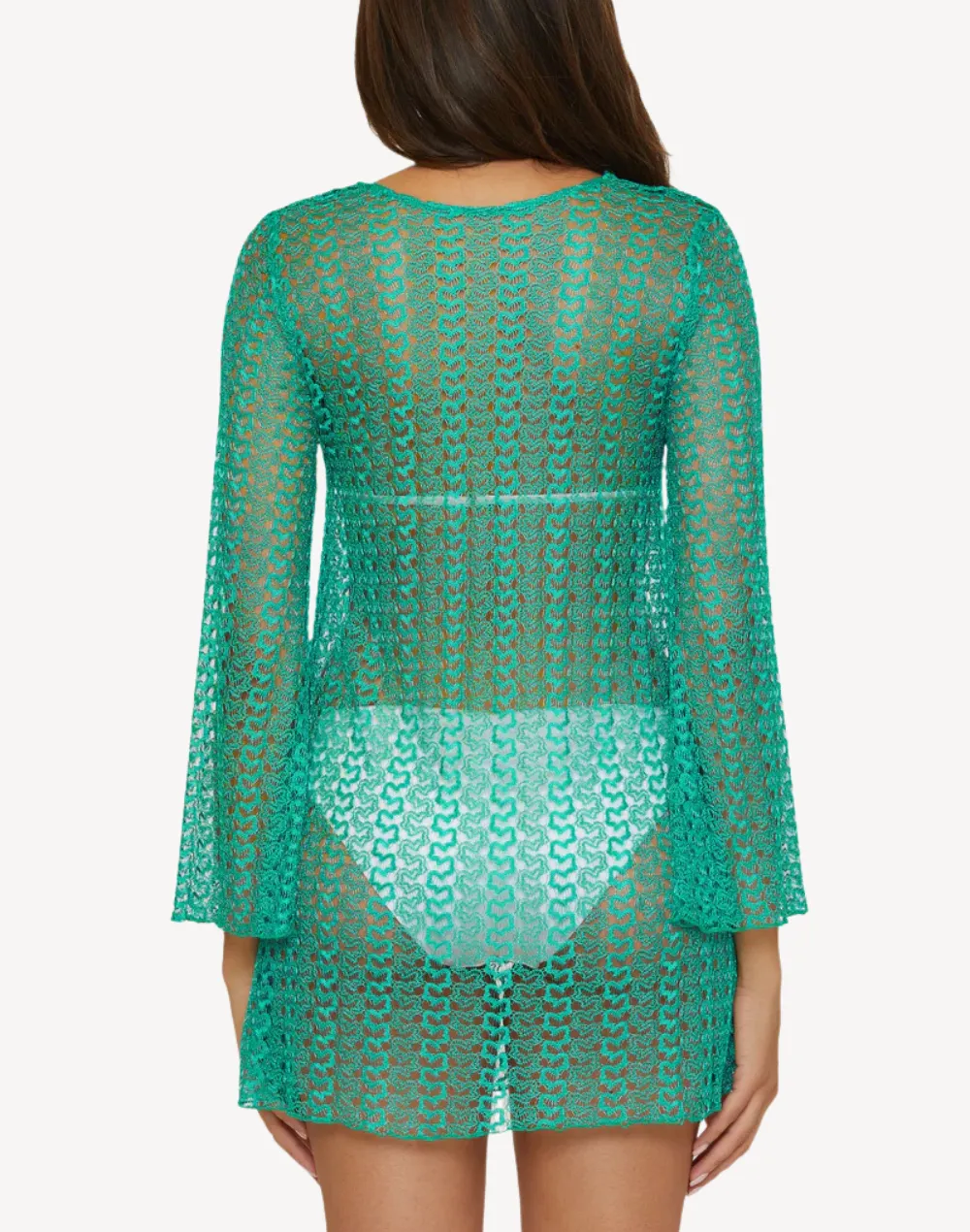 Golden Crochet Tunic Cover Up