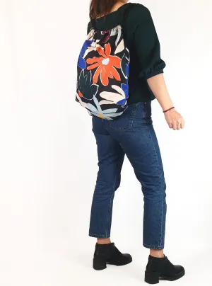 Gorman pretty flower print drawstring backpack (note: inside mark)