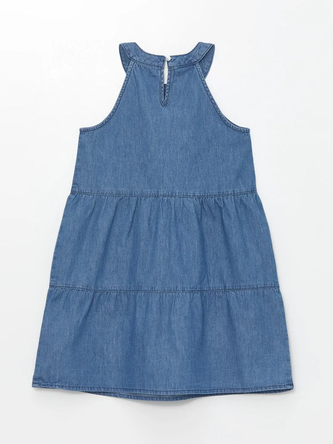 Halter Neck Girls Jean Dress