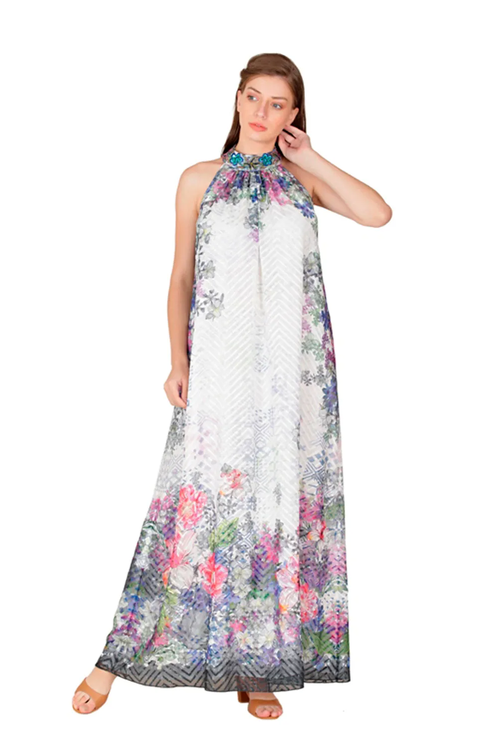 Halter Neck Maxi Dress