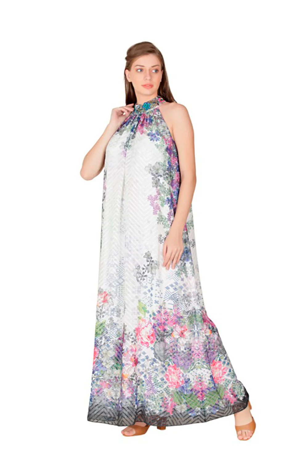 Halter Neck Maxi Dress