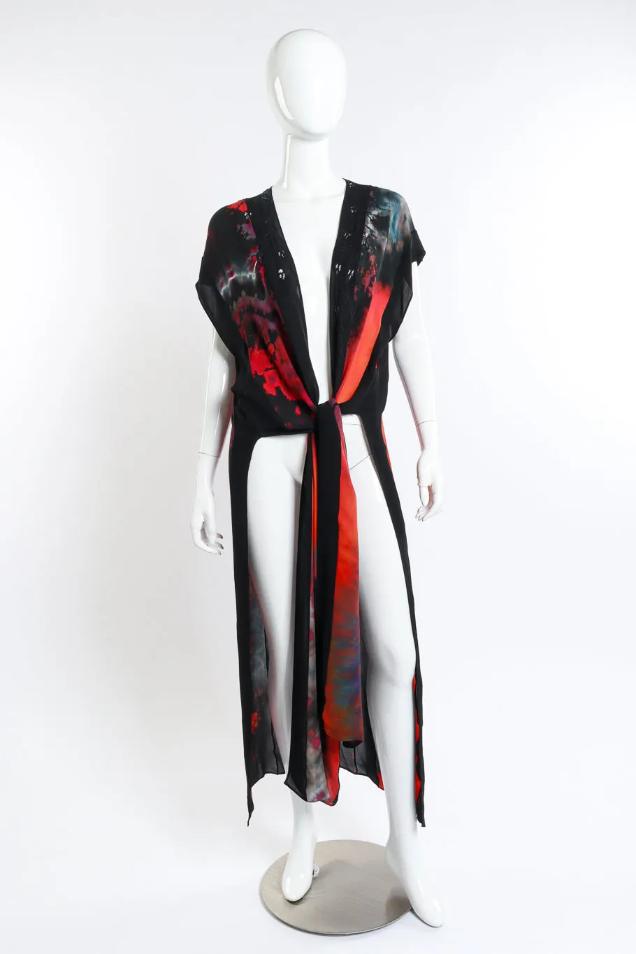 Hand Embroidered Tie Dye Duster
