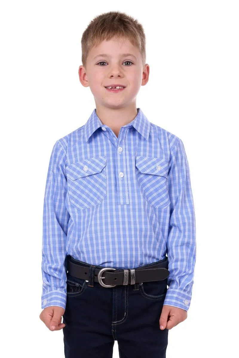 Hard Slog Shirt Boys Ron Half Button
